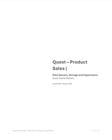 Quest Playbook - Data Servers, Storage and Hypervisors Quest Playbook - Data Servers, Storage and Hypervisors